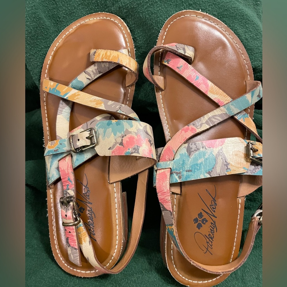 Patricia Nash Colorful Fidella First Bloom Floral Strappy Sandals